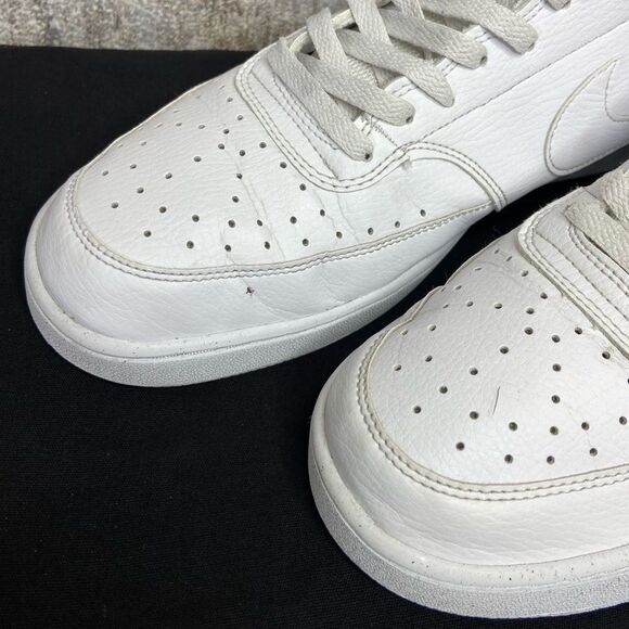 Nike Triple White Court Vision Shoes Mid Men’s Size 12 - Picture 7 of 9